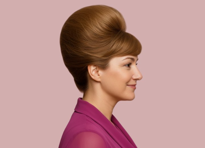 Vintage hair updo - Side view