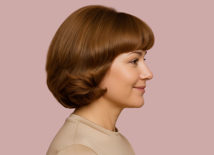 Vintage bob haircut - Side view