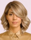 Wavy shoulder-length bob