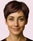 Classic pixie cut with layering
