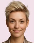 Short hair with a quiff for women