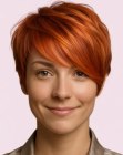 Short style for copper hair