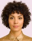 Medium-length hair with curls
