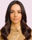 Simple past the shoulders hairstyle