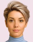 Asymmetrical pixie cut