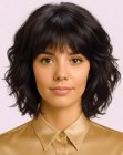 Bob with choppy layers and bangs