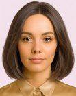 Long bob with a middle part