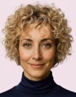 Curly style for short hair