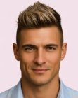 Modern men's hairstyle with a quiff