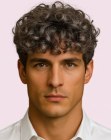 Modern cut for curly men's hair