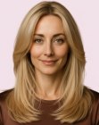 Classic long style for blonde hair