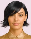 Below the jawline bob