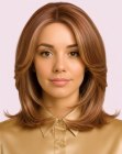 Shoulder-length hairstyle with layers
