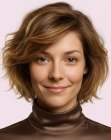 Below the chin bob haircut