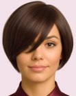 Short bob with side bangs