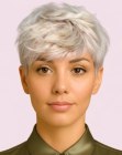 Short platinum blonde hair