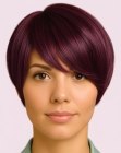 Short burgundy hair
