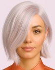 Platinum bob with asymmetry