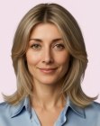 Layered shoulder-length hair