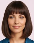 Blunt collar-length bob