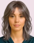 Semi-long layered hair