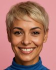 Platinum pixie cut