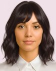 Shoulder-length hair with side-bangs