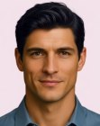 Not too short haircut for men