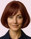 Classic jawline-length bob