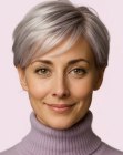 Style for short gray hair