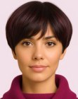 Bowl cut hair with a rounded shape