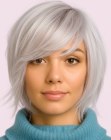 Shag cut for platinum hair