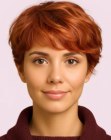 Short and curly hairstyle