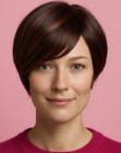Sleek pixie with side bangs