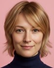 Tousled below-the-chin bob