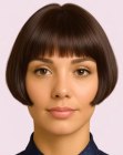 Very short bob with bangs