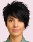 Tousled pixie cut