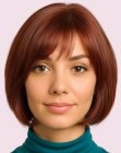 Short auburn color bob