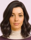Shoulder-length hair with layering