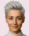 Pixie cut for gray hair