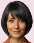 Sleek not too short bob cut