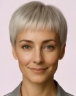 Pixie cut for silver hair