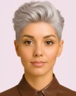 Pixie cut with buzzed sides