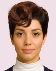 Pixie hair style with volume