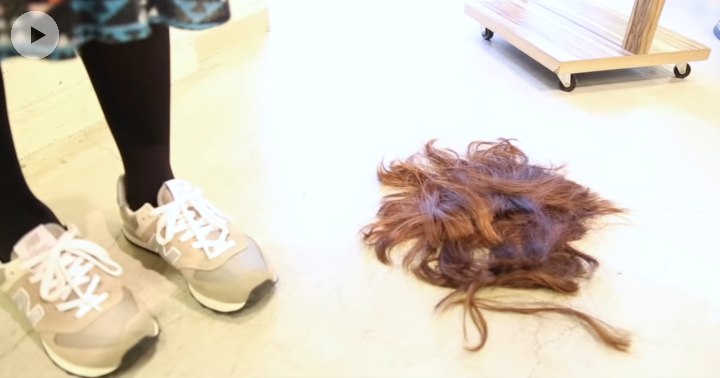 Hair on the floor