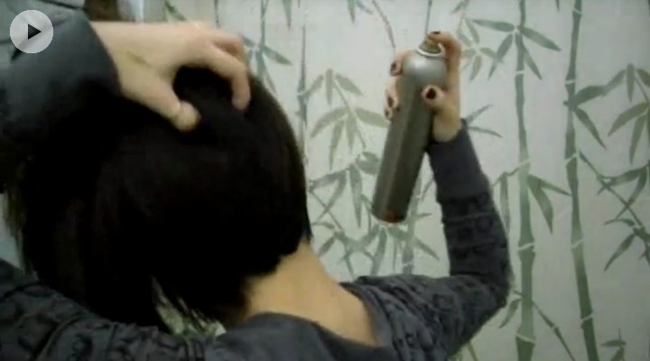 Blow-dry for an angled bob