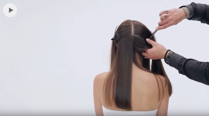 Sectioning hair for flat ironing