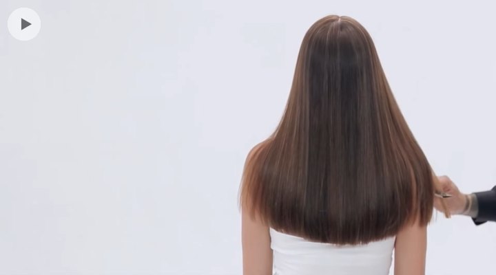 Straight flat ironed hair