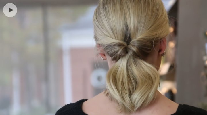 Styling long hair into an updo