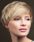 modern pixie cut with bangs